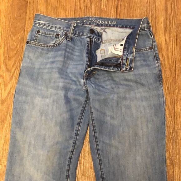 Old Navy Blue and White Light Wash Famous Jeans Bootcut Size 31 / 30 - Picture 4 of 9